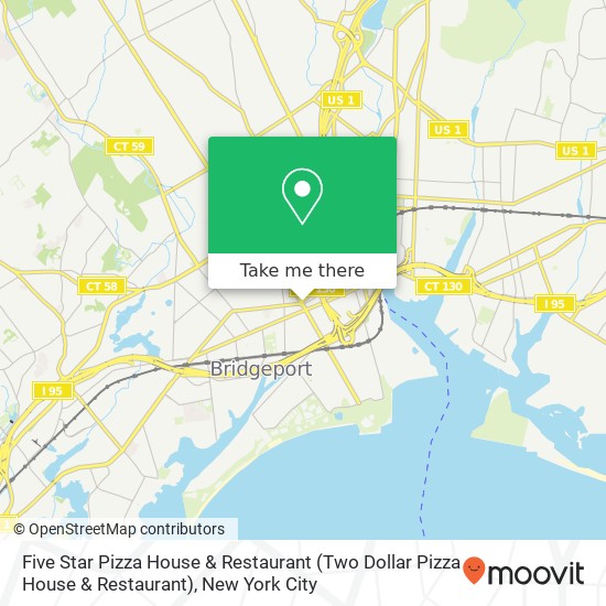 Mapa de Five Star Pizza House & Restaurant (Two Dollar Pizza House & Restaurant)