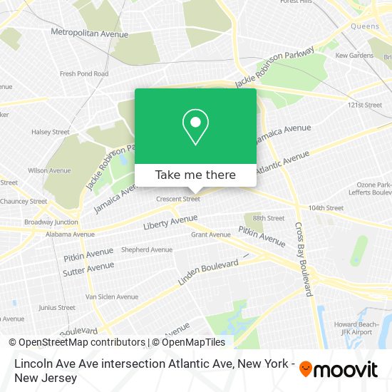 Mapa de Lincoln Ave Ave intersection Atlantic Ave
