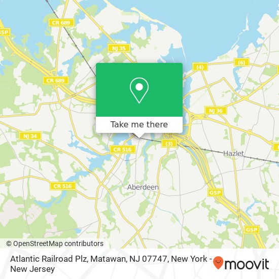 Atlantic Railroad Plz, Matawan, NJ 07747 map
