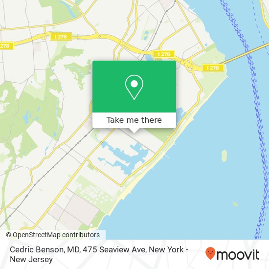 Mapa de Cedric Benson, MD, 475 Seaview Ave