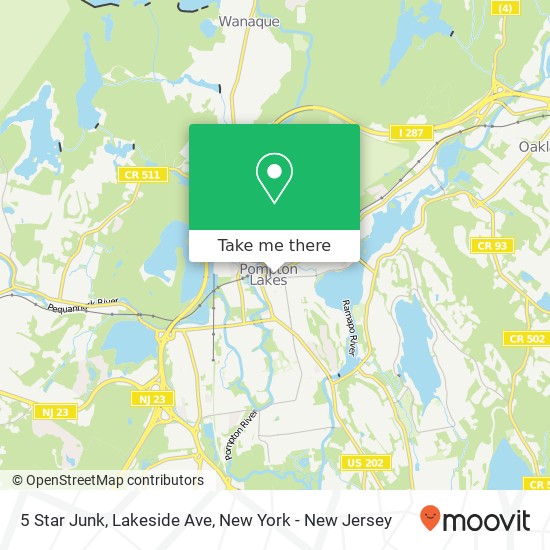 Mapa de 5 Star Junk, Lakeside Ave