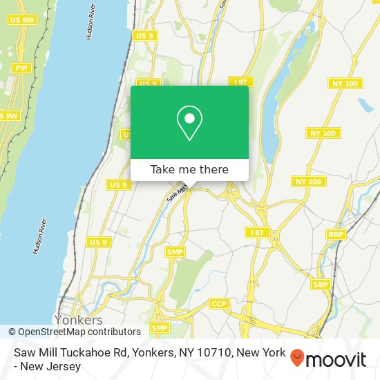 Saw Mill Tuckahoe Rd, Yonkers, NY 10710 map