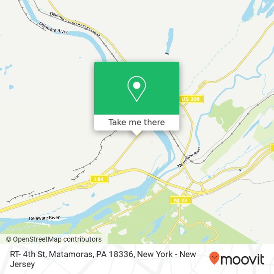 Mapa de RT- 4th St, Matamoras, PA 18336
