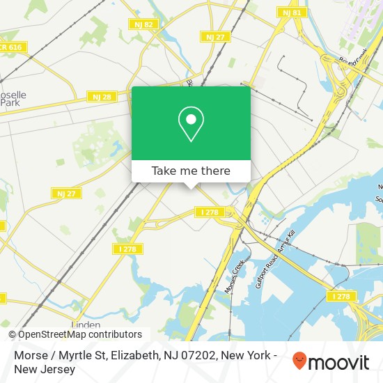 Mapa de Morse / Myrtle St, Elizabeth, NJ 07202