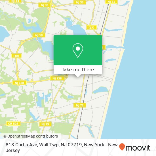 813 Curtis Ave, Wall Twp, NJ 07719 map