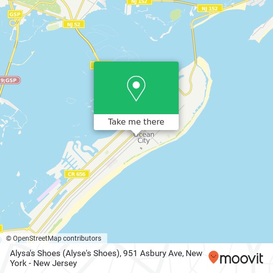 Alysa's Shoes (Alyse's Shoes), 951 Asbury Ave map