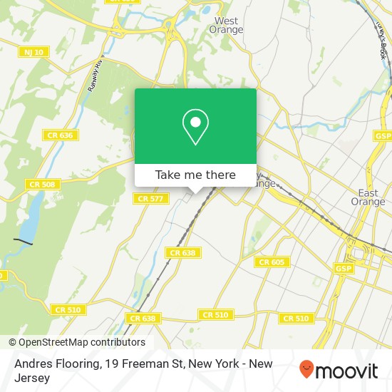 Mapa de Andres Flooring, 19 Freeman St