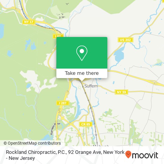 Mapa de Rockland Chiropractic, P.C., 92 Orange Ave