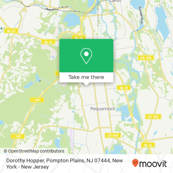 Mapa de Dorothy Hopper, Pompton Plains, NJ 07444