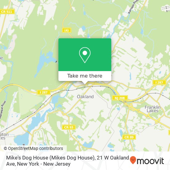 Mapa de Mike's Dog House (Mikes Dog House), 21 W Oakland Ave