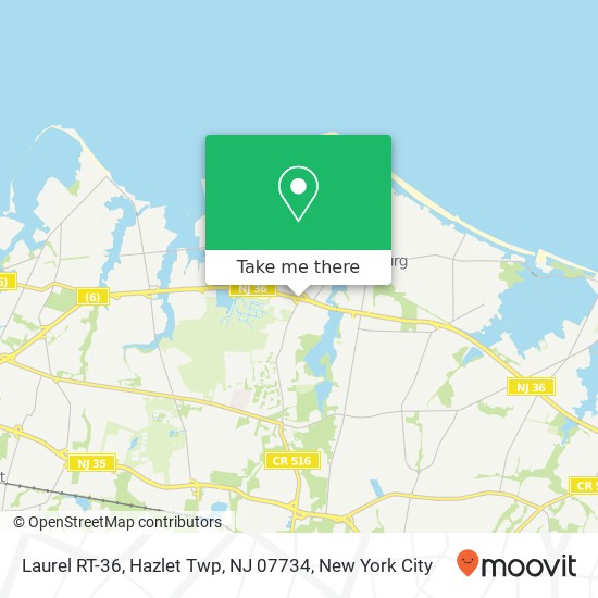Mapa de Laurel RT-36, Hazlet Twp, NJ 07734