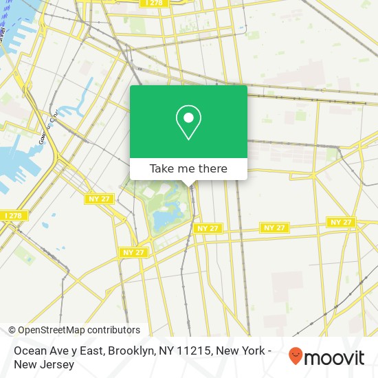 Ocean Ave y East, Brooklyn, NY 11215 map