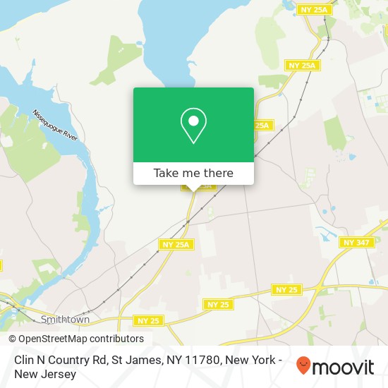 Mapa de Clin N Country Rd, St James, NY 11780
