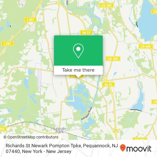 Mapa de Richards St Newark Pompton Tpke, Pequannock, NJ 07440