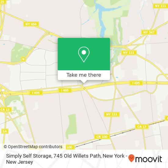 Simply Self Storage, 745 Old Willets Path map