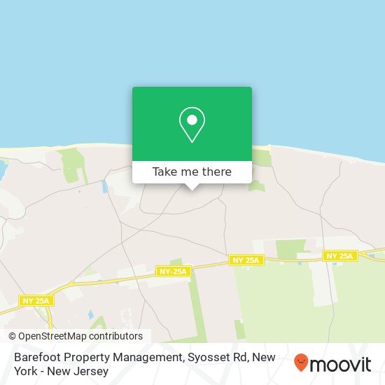 Mapa de Barefoot Property Management, Syosset Rd