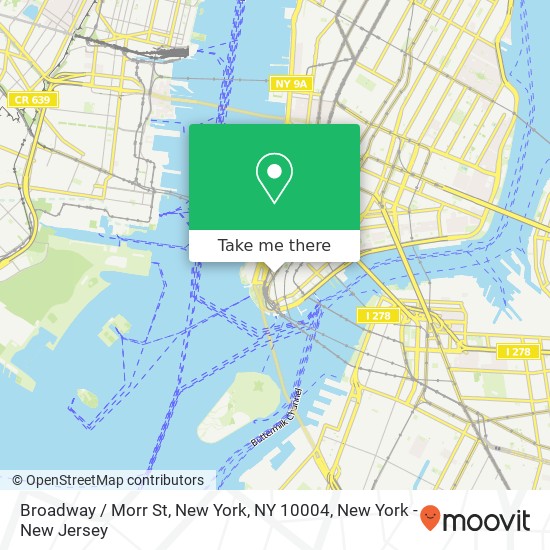 Broadway / Morr St, New York, NY 10004 map
