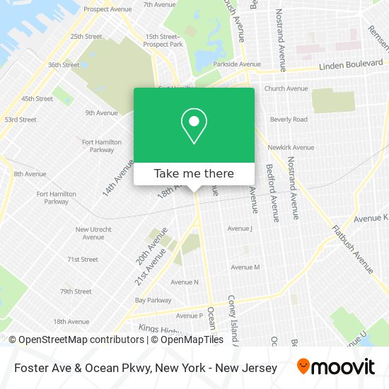 Mapa de Foster Ave & Ocean Pkwy
