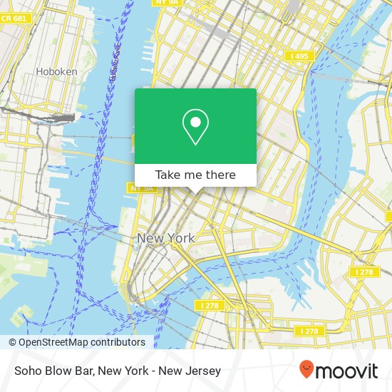 Soho Blow Bar map