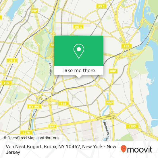 Mapa de Van Nest Bogart, Bronx, NY 10462