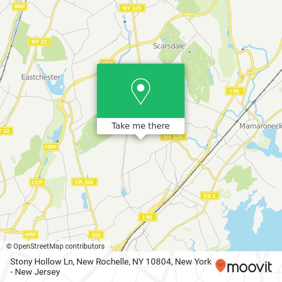 Mapa de Stony Hollow Ln, New Rochelle, NY 10804