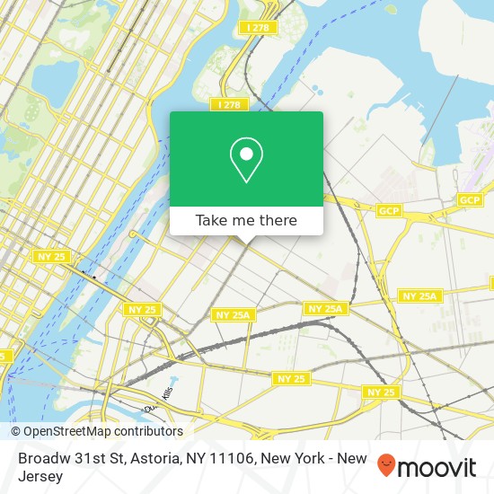 Mapa de Broadw 31st St, Astoria, NY 11106
