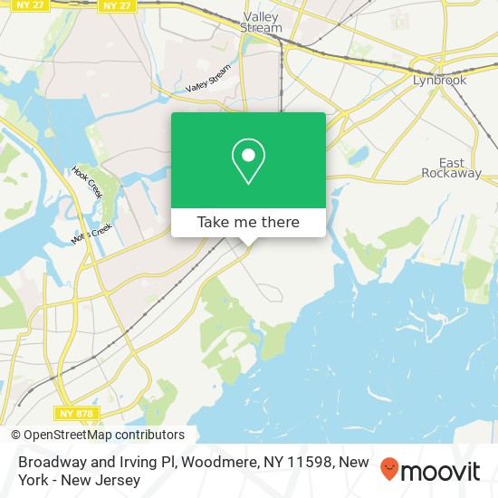 Broadway and Irving Pl, Woodmere, NY 11598 map