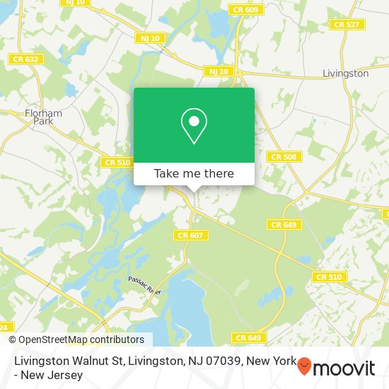 Mapa de Livingston Walnut St, Livingston, NJ 07039