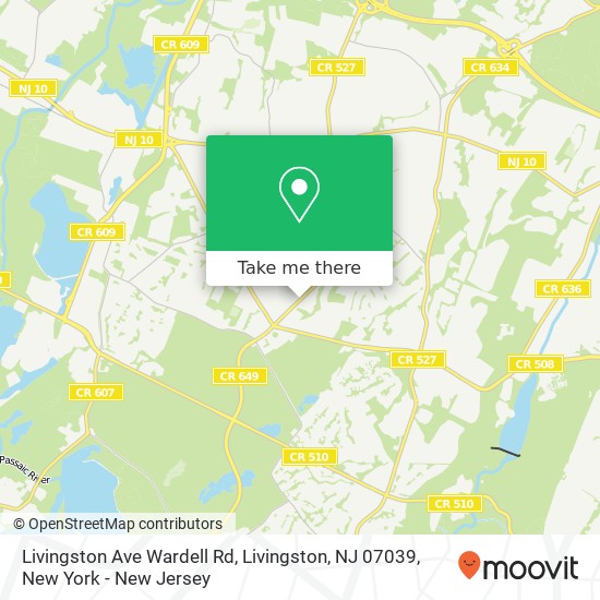 Livingston Ave Wardell Rd, Livingston, NJ 07039 map