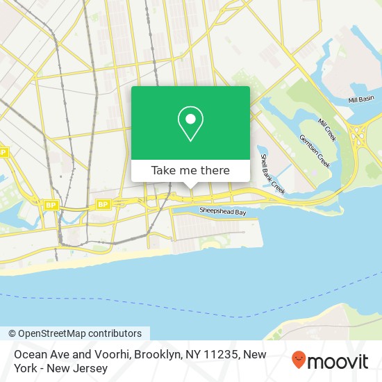 Mapa de Ocean Ave and Voorhi, Brooklyn, NY 11235