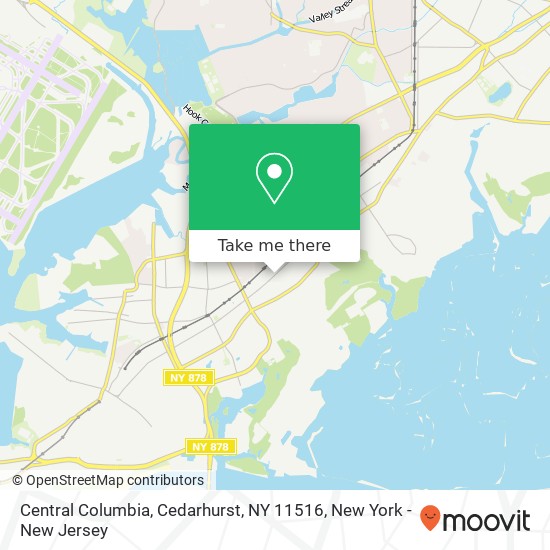 Mapa de Central Columbia, Cedarhurst, NY 11516