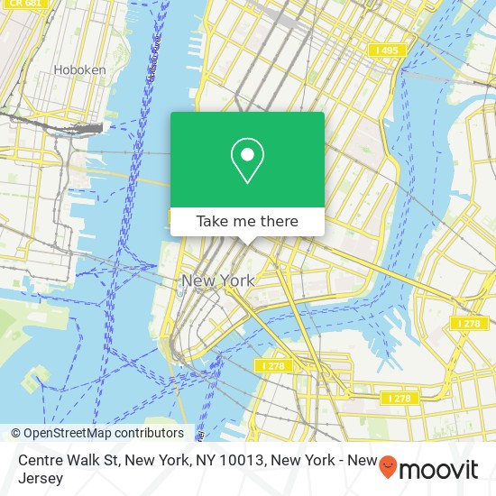 Mapa de Centre Walk St, New York, NY 10013