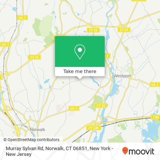 Mapa de Murray Sylvan Rd, Norwalk, CT 06851