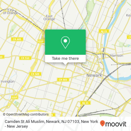 Camden St Ali Muslim, Newark, NJ 07103 map
