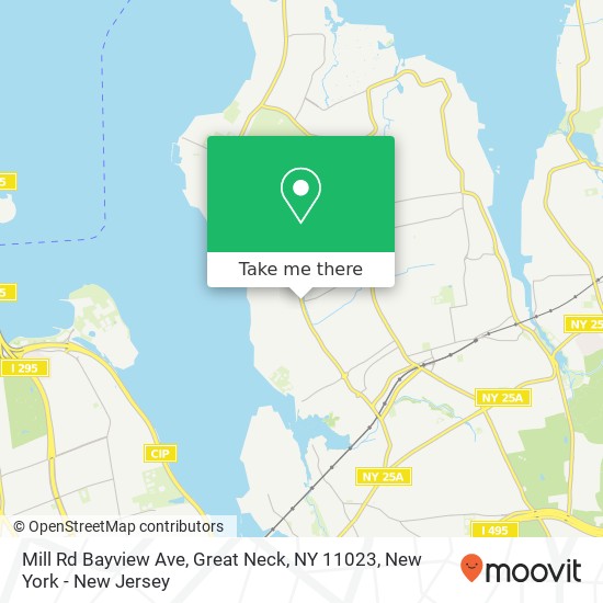 Mill Rd Bayview Ave, Great Neck, NY 11023 map