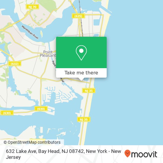 632 Lake Ave, Bay Head, NJ 08742 map