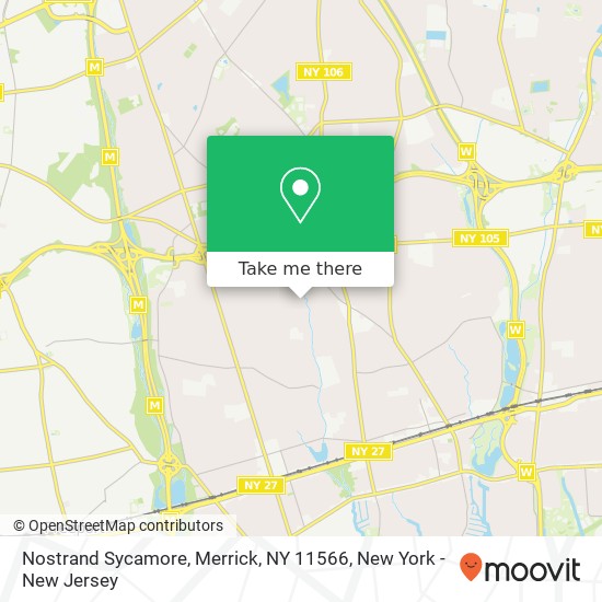 Mapa de Nostrand Sycamore, Merrick, NY 11566