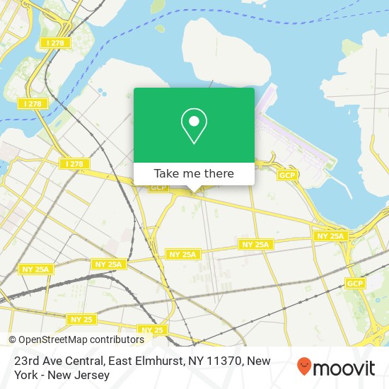 Mapa de 23rd Ave Central, East Elmhurst, NY 11370