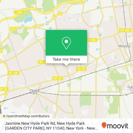 Mapa de Jasmine New Hyde Park Rd, New Hyde Park (GARDEN CITY PARK), NY 11040