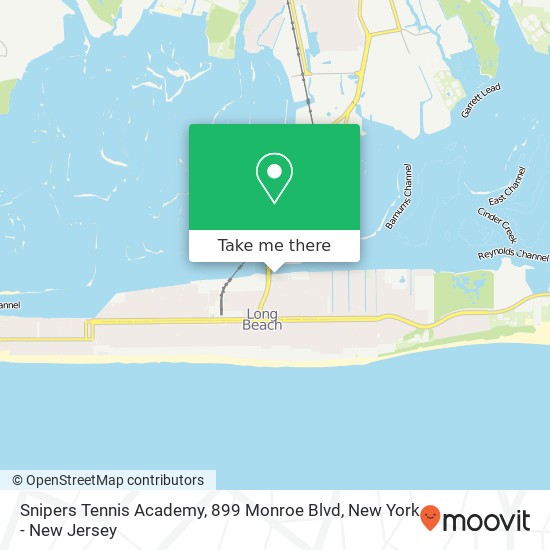 Mapa de Snipers Tennis Academy, 899 Monroe Blvd