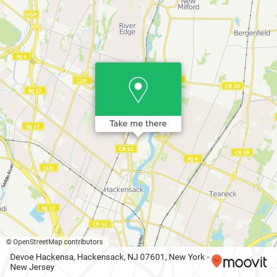 Devoe Hackensa, Hackensack, NJ 07601 map