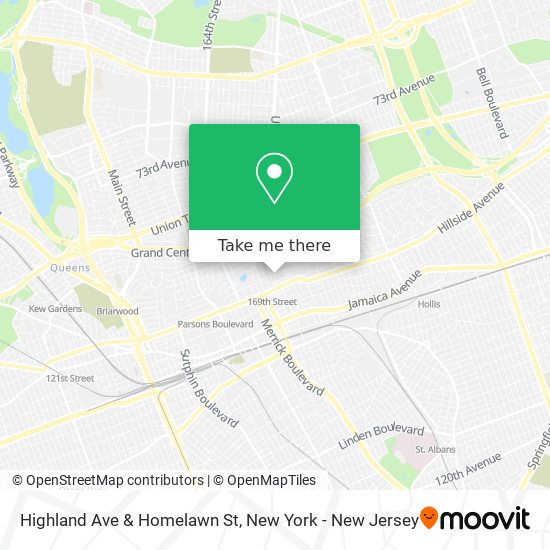 Mapa de Highland Ave & Homelawn St