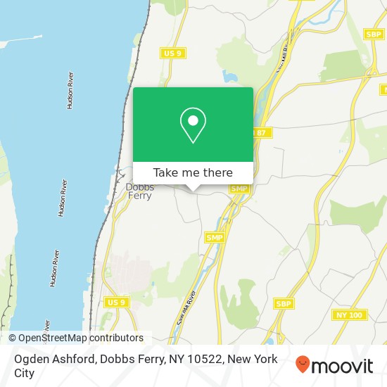 Mapa de Ogden Ashford, Dobbs Ferry, NY 10522