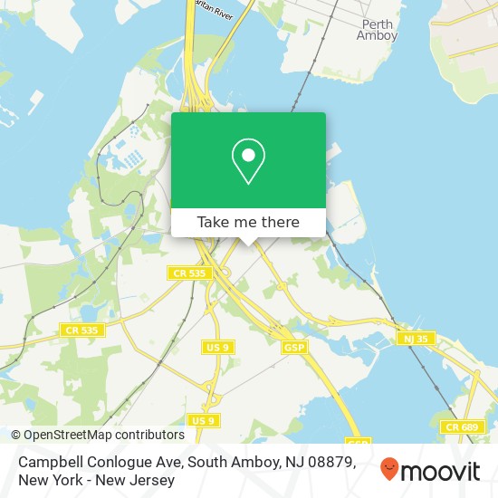 Campbell Conlogue Ave, South Amboy, NJ 08879 map