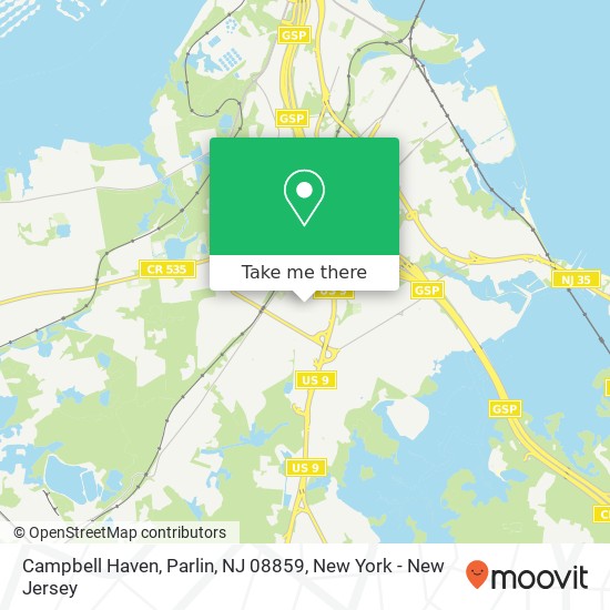 Mapa de Campbell Haven, Parlin, NJ 08859
