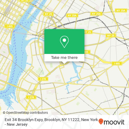 Exit 34 Brooklyn Expy, Brooklyn, NY 11222 map