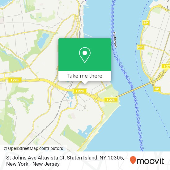 Mapa de St Johns Ave Altavista Ct, Staten Island, NY 10305
