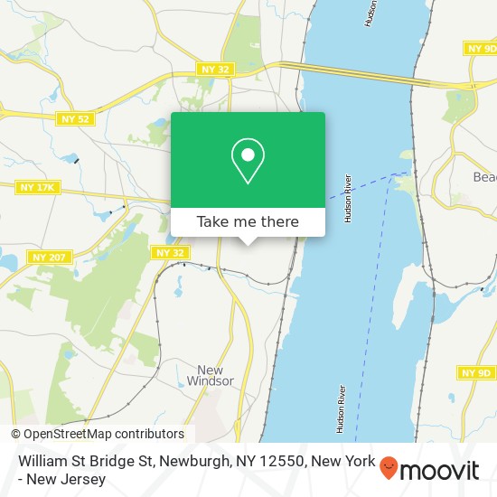 Mapa de William St Bridge St, Newburgh, NY 12550