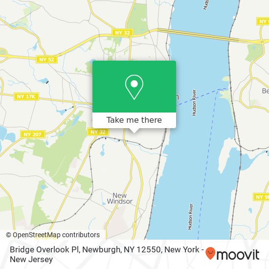 Mapa de Bridge Overlook Pl, Newburgh, NY 12550