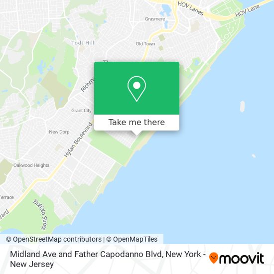 Midland Ave and Father Capodanno Blvd map